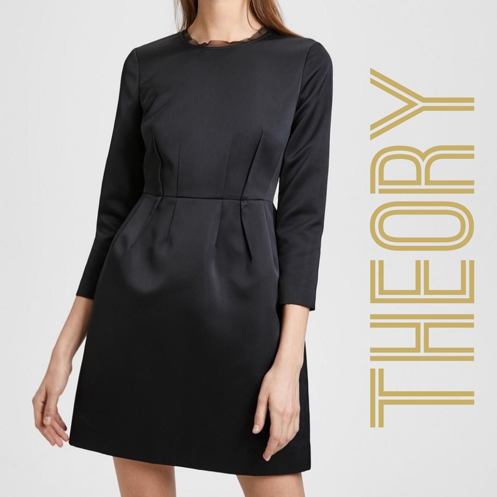 🎄🎄THEORY Corset Satin Dress